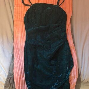 Elegant Green Strapless Dress